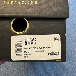 G.H. Bass & Co. Whitney Patchwork Denim Flats size9